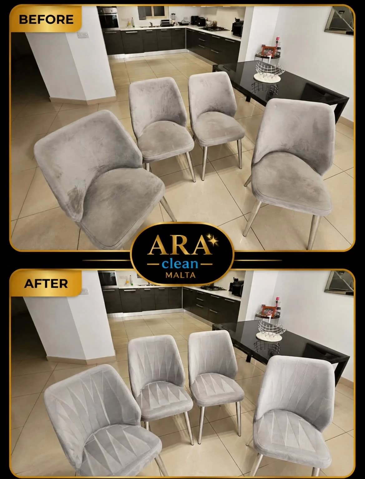 Professional detailed upholstery cleaning service in Malta