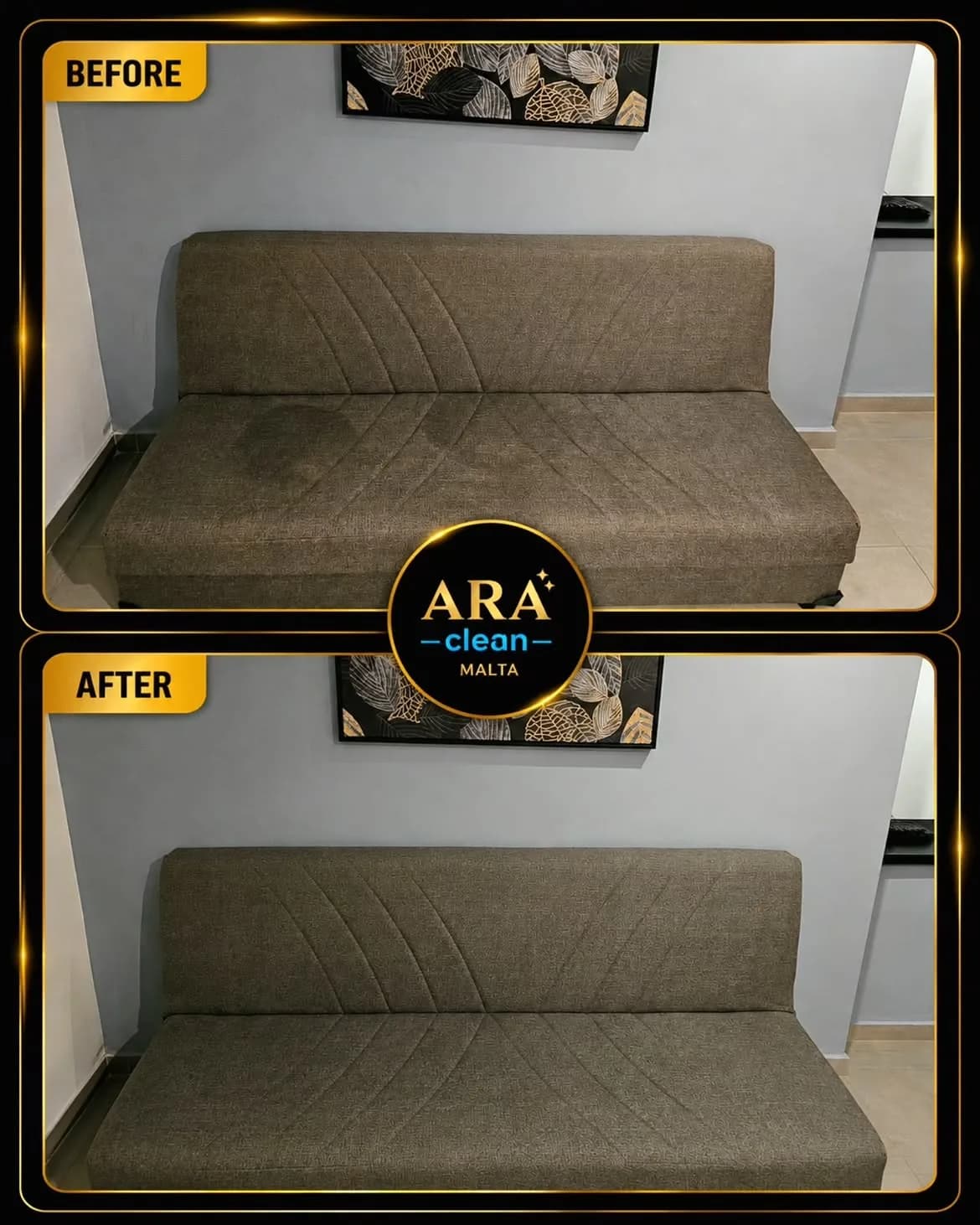 Clean textile finish after professional treatment in Malta
